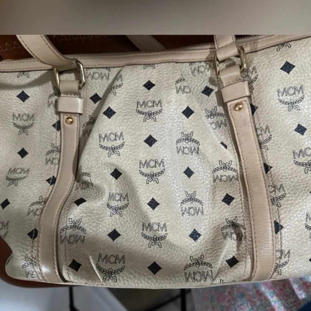 👜 Authentic MCM Visetos Crossbody/Shoulder Bag – Cognac Beige 👜